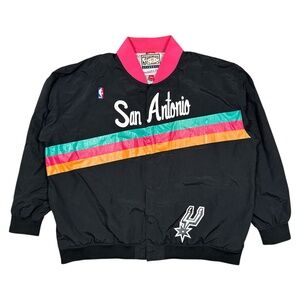 Mitchell & Ness San Antonio Spurs Hardwood Classics Windbreaker Jacket Mens 5XLB